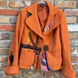 Legatte Jeans Orange Boucle Jacket